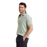 Powder Blue Schoffel Mens St Ives Jersey Polo Shirt SIDE
