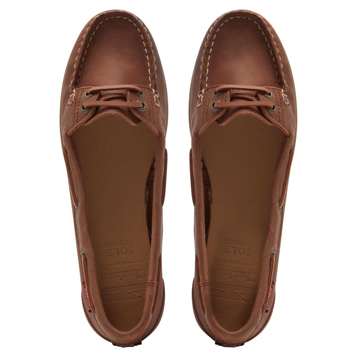 Dark Tan Chatham Womens Payar Deck Shoe Top View