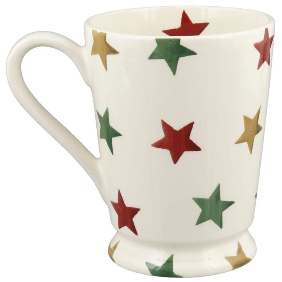 Emma Bridgewater Christmas Red Green and Gold Stars Cocoa Mug