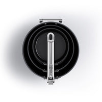 Joseph Joseph Space Folding Handle Ceramic Non-stick 3-piece Saucepan Set Nested