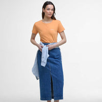 Papaya Barbour Womens Saltford T-Shirt Front