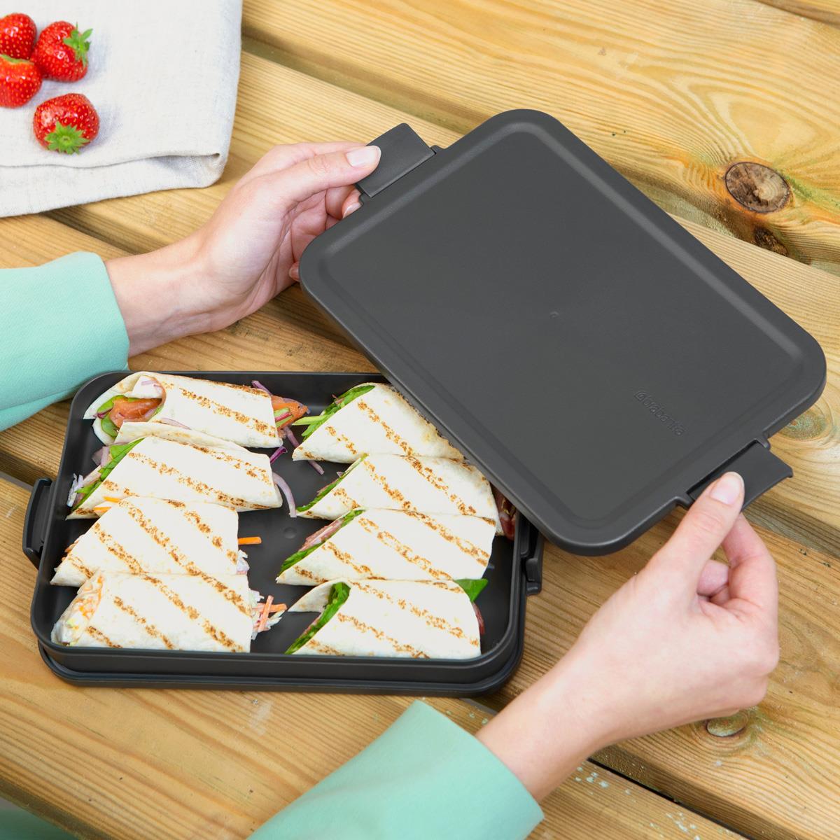 Dark Grey Brabantia Make & Take Flat Lunchbox Lifestyle