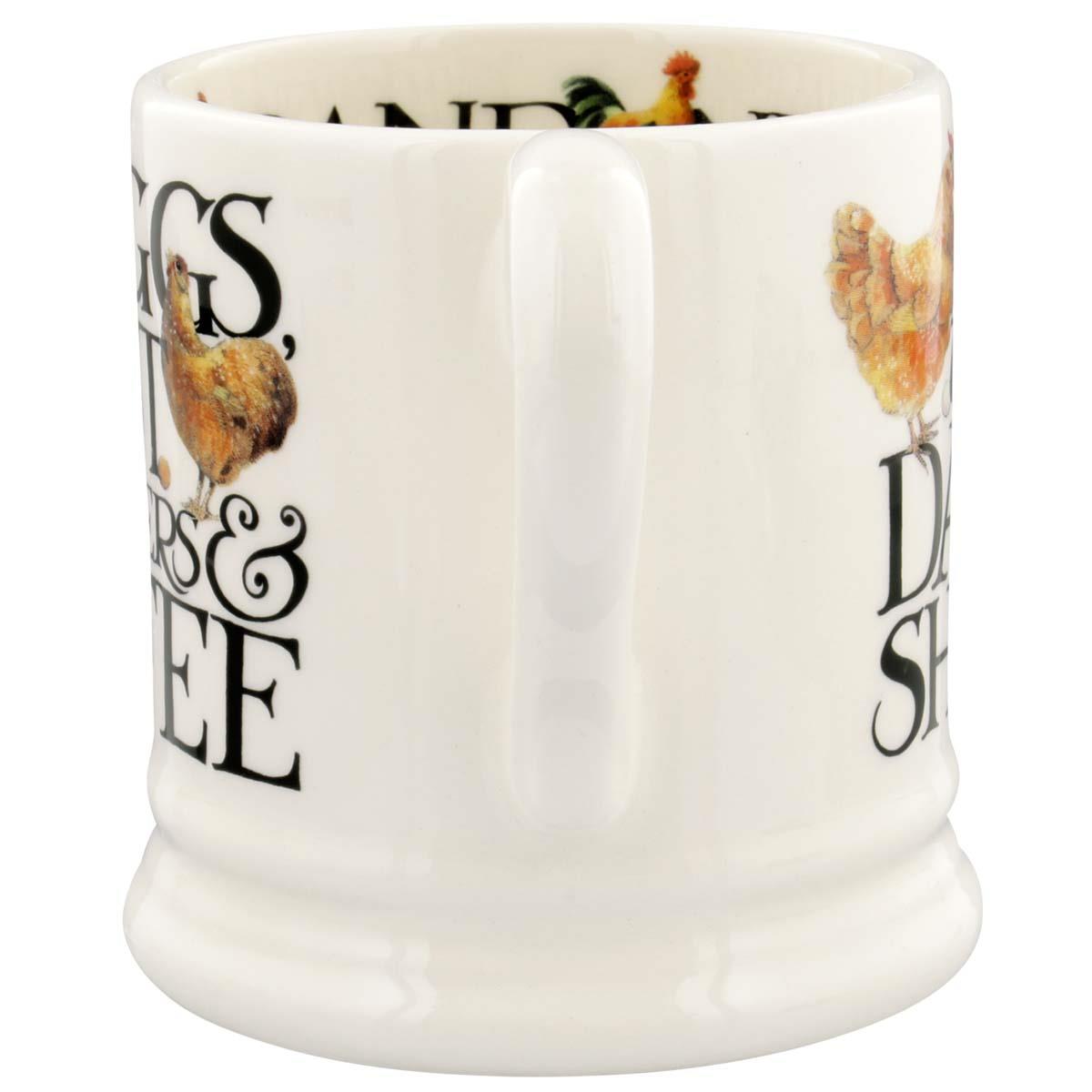 Emma Bridgewater Rise & Shine Eggs & Toast Half Pint Mug BACK