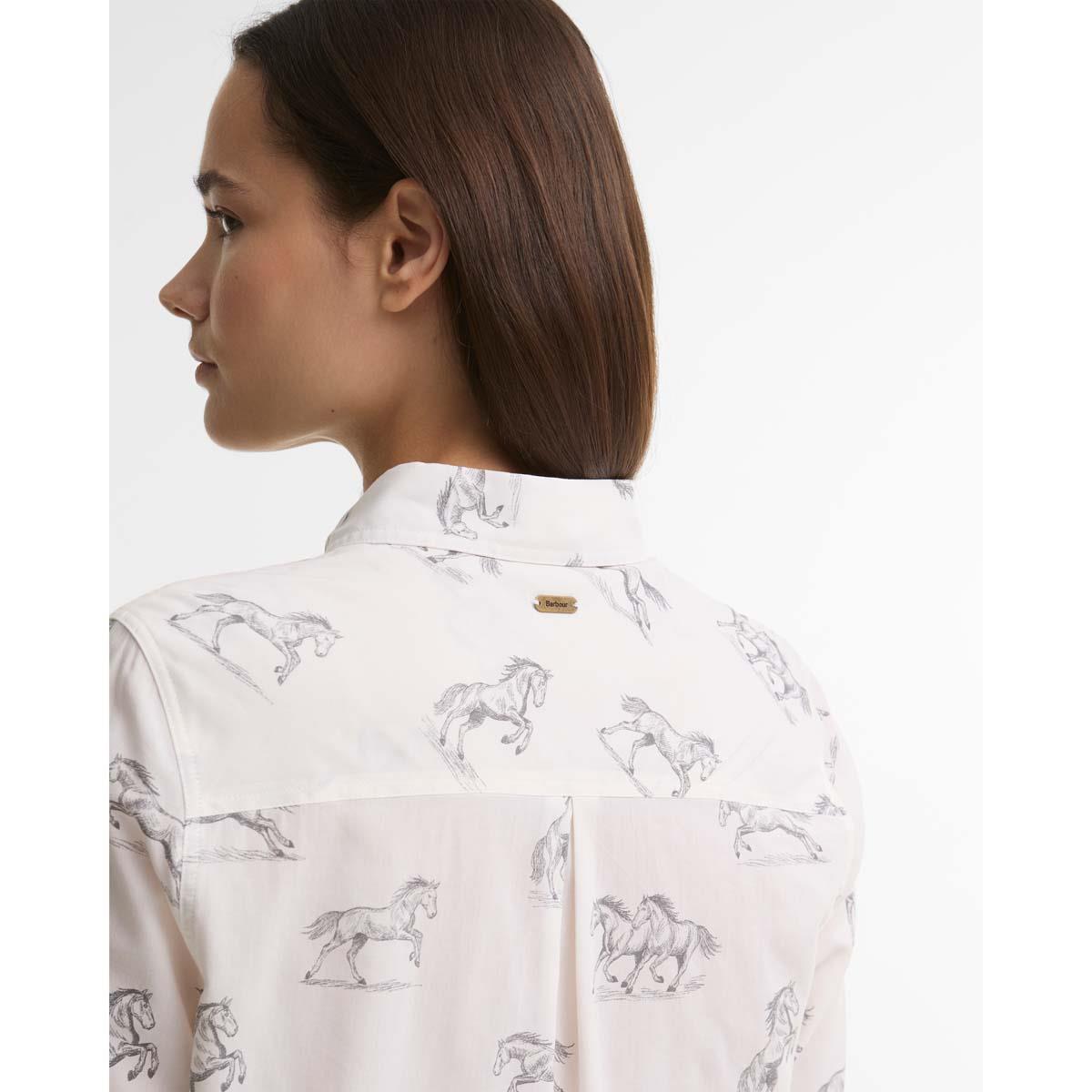 Multi Horse Barbour Womens Safari Shirt BACK