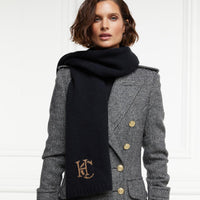 Black Holland Cooper Elle Scarf On Model