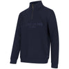 Navy Hoggs Of Fife Mens Galloway 1888 Plain 1/4 Zip Sweatshirt