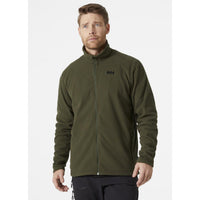 Jungle Green Helly Hansen Mens Daybreaker Fleece Jacket on model