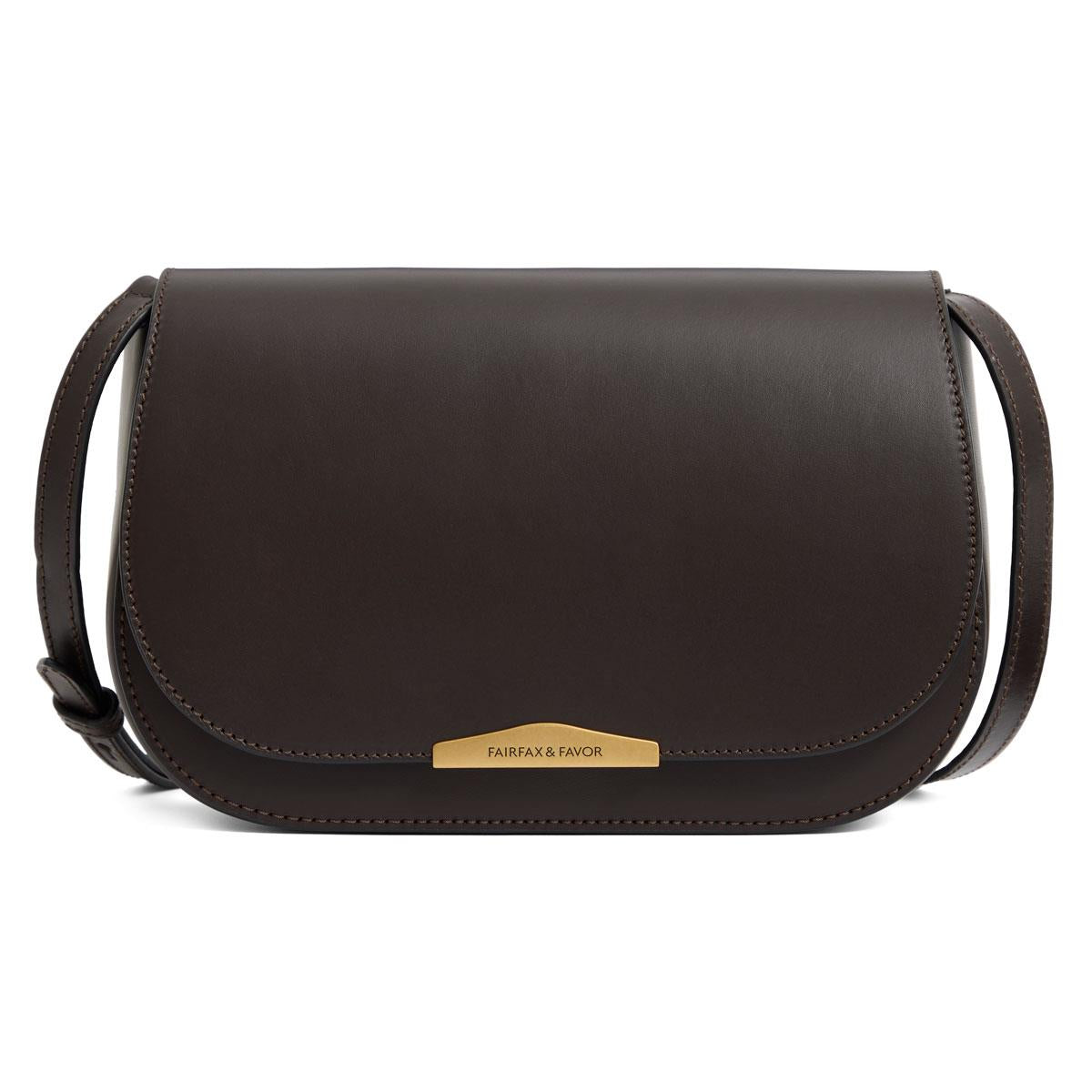 Fairfax & Favor Rye Cross Body Bags mahogany front