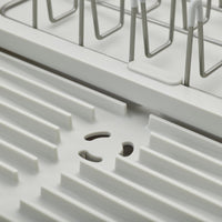 Joseph Joseph Extend Steel Light Stone Expandable Dish Rack drain