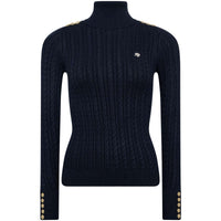 Holland Cooper Womens Seattle Roll Neck Cable Knit Jumper