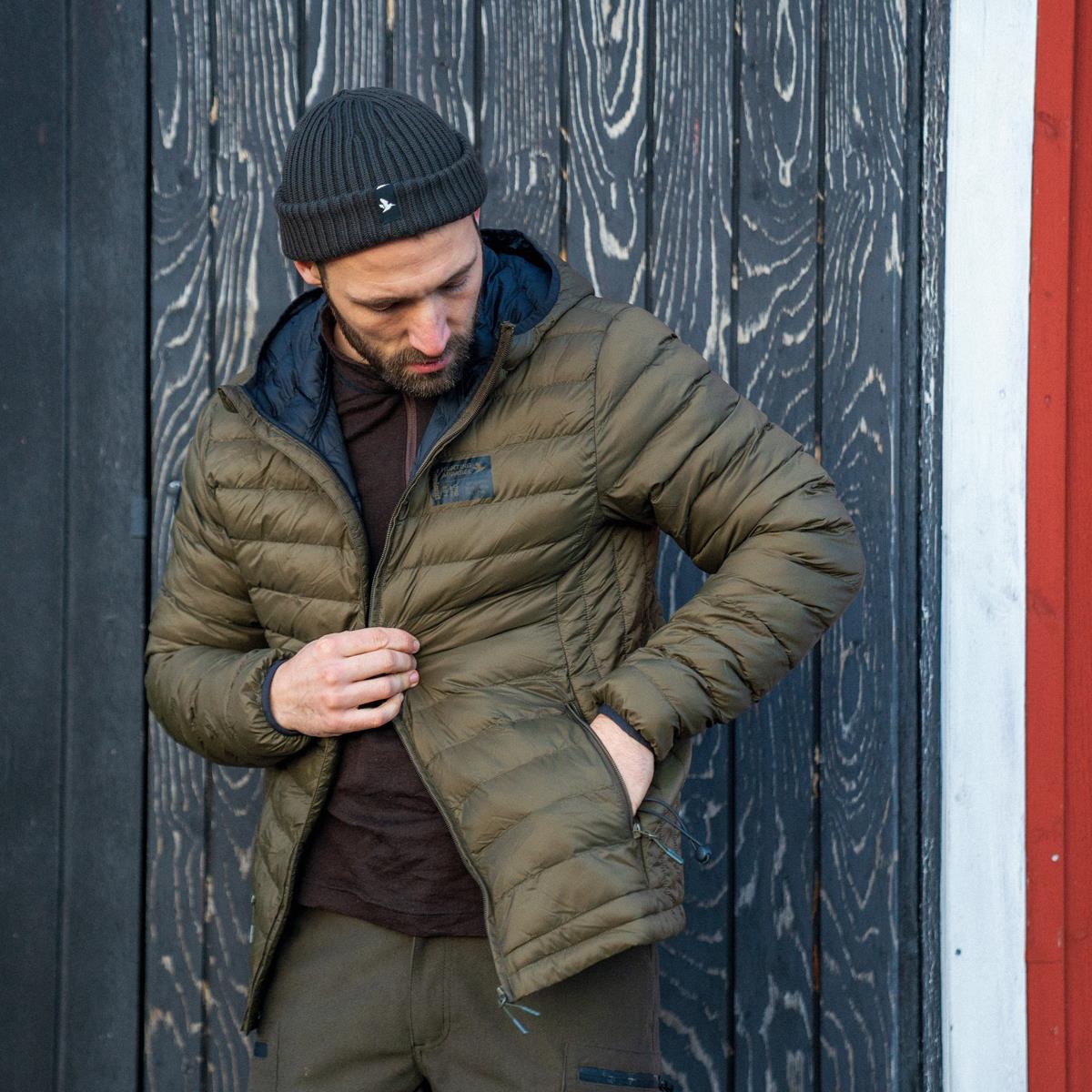 Light Pine Seeland Mens Fahrenheit Jacket On Model