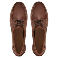 Dark Tan Chatham Womens Penang Deck Shoe Top View
