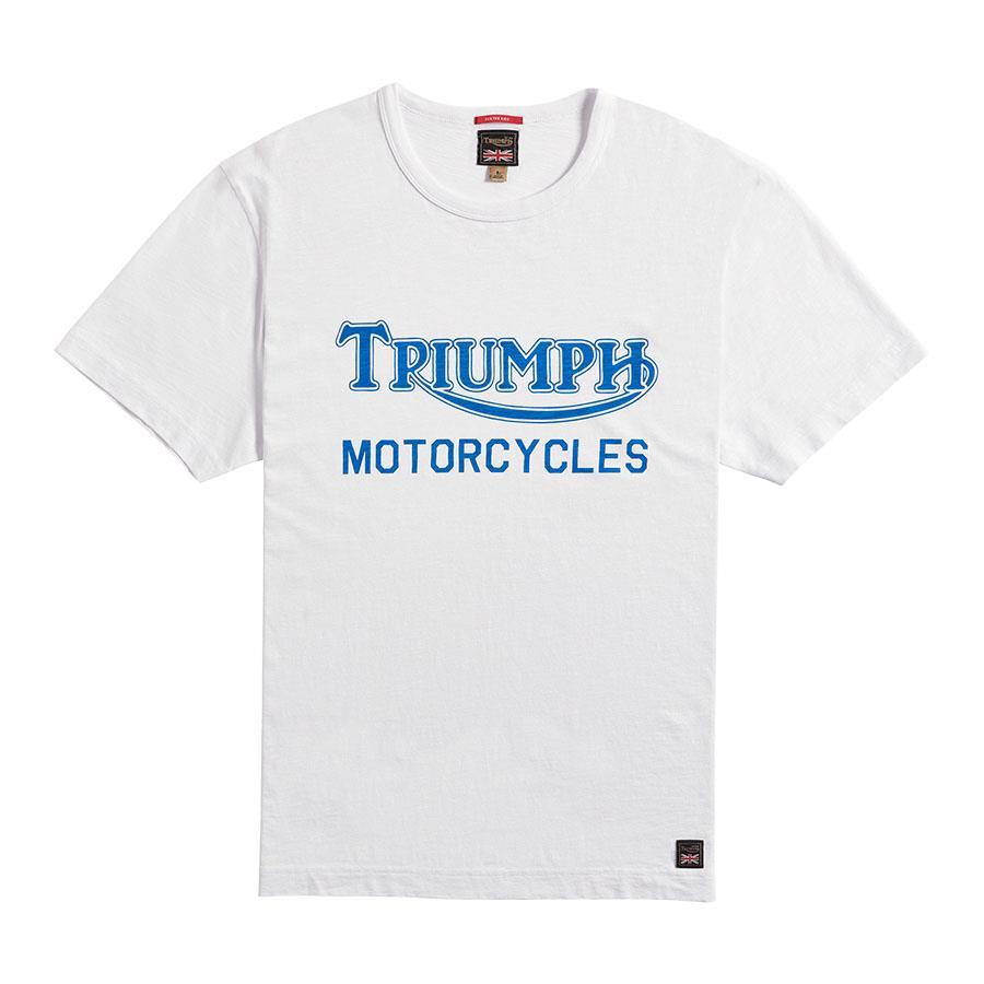 teal blue/white Triumph Mens Barwell Tee