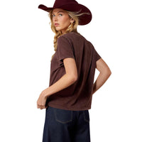 Chocolate Plum Ariat Womens Rebel With A Cause T-Shirt Back