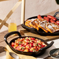 Le Creuset Cast Iron BBQ Round Skillet breakfast