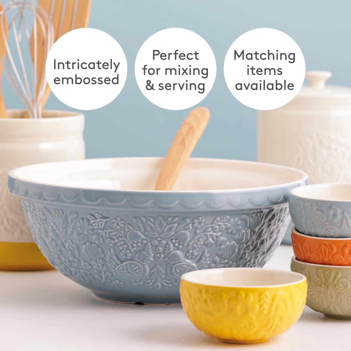 Mason Cash Home To Roost S18 Blue Mixing Bowl