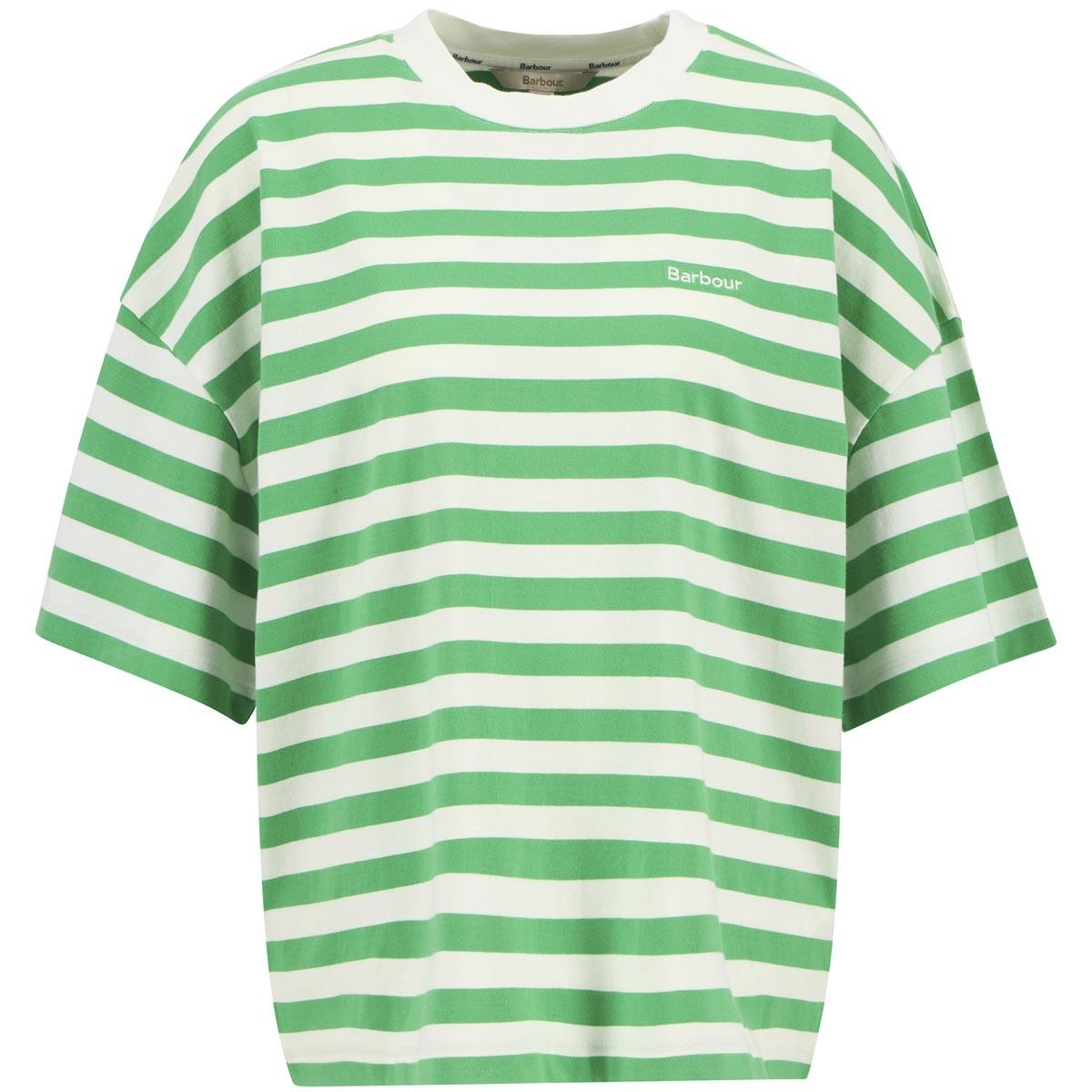 White/Kelly Green Babour Womens Abby Top