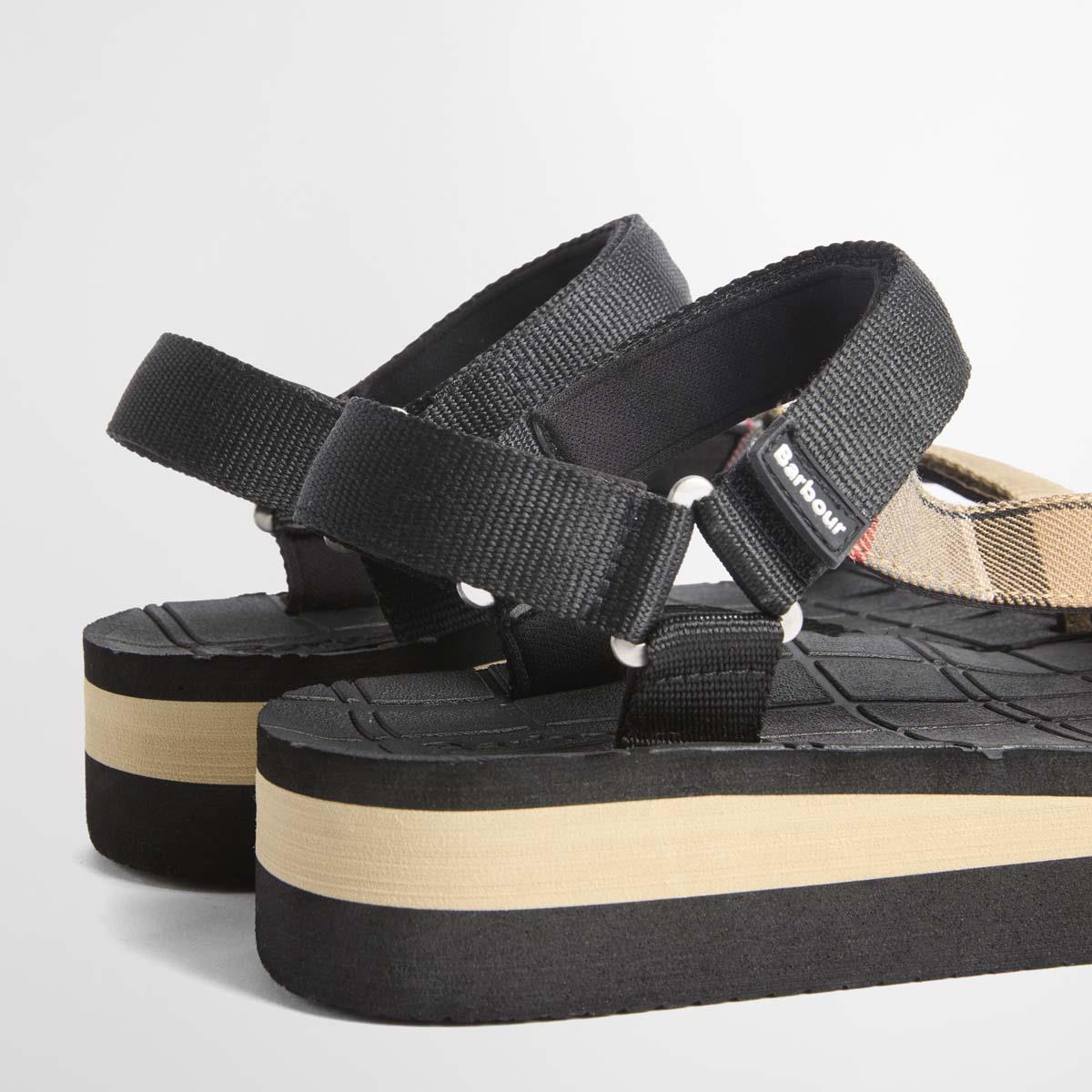 Olive/Navy/Classic Tartan Mila Sandal heel