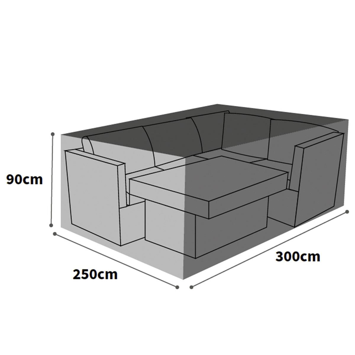 Bosmere Ultimate Protector Sofa Dining Set Cover Large Rectangular Charcoal UM693C