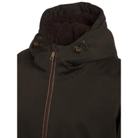 Khaki Holland Cooper Womens One Size Waterproof Coat Hood Detail