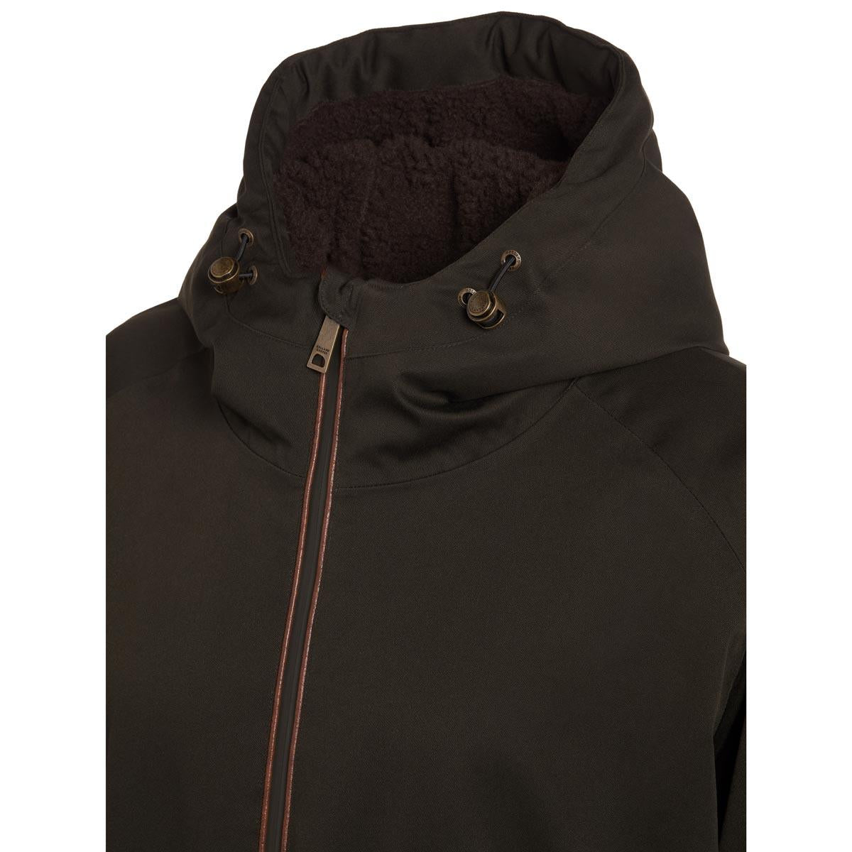Khaki Holland Cooper Womens One Size Waterproof Coat Hood Detail