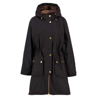 Rustic/Muted Tartan Barbour Womens Marcy Wax Parka