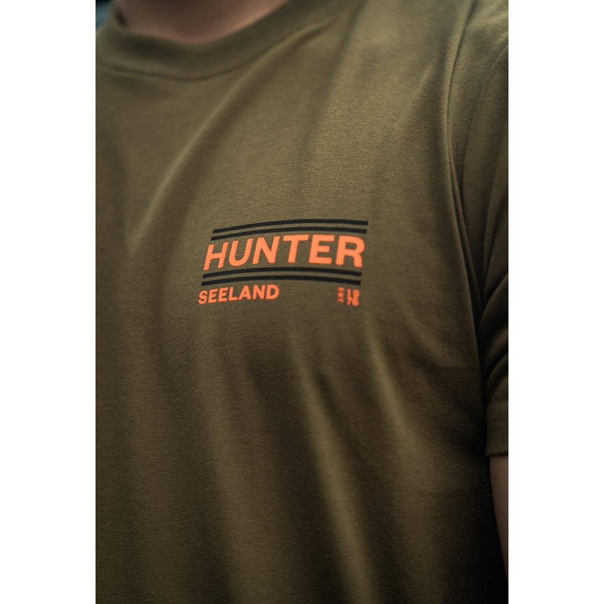 Military Olive Seeland Mens On Point T-Shirt Detail