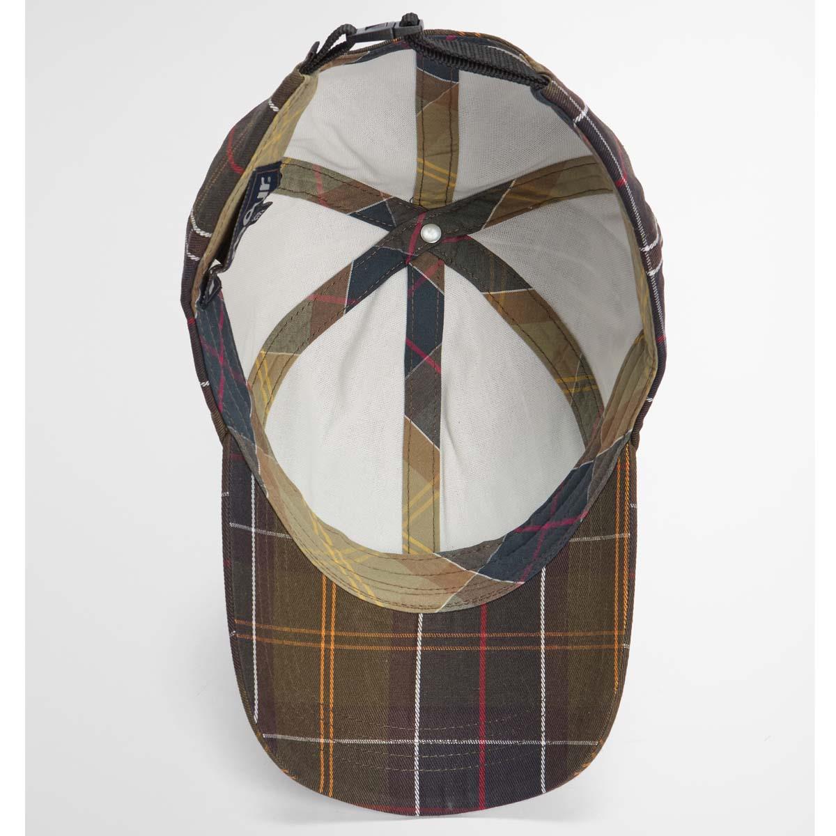 Barbour Mens Telfield Tartan Cap inside