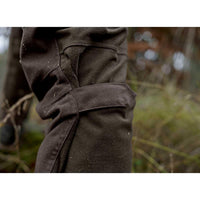 Hunting Green/Shadow Brown Harkila Mens Aspire HWS Waterproof Trousers Knee Detail