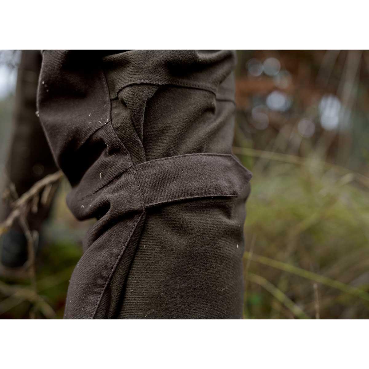 Hunting Green/Shadow Brown Harkila Mens Aspire HWS Waterproof Trousers Knee Detail