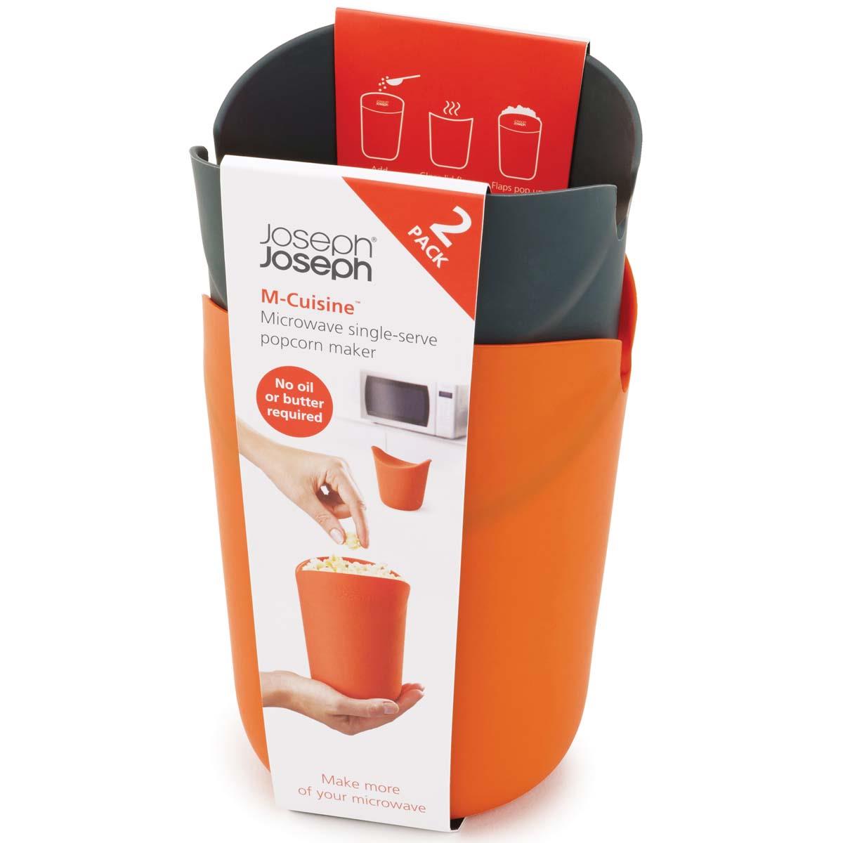 Orange/Grey Joseph Joseph M-Cuisine Single- Serve Popcorn Maker BOX