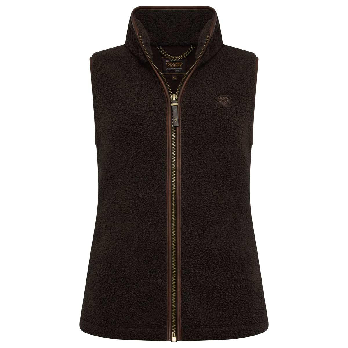 Chocolate Borg Holland Cooper Womens Country Borg Fleece Gilet