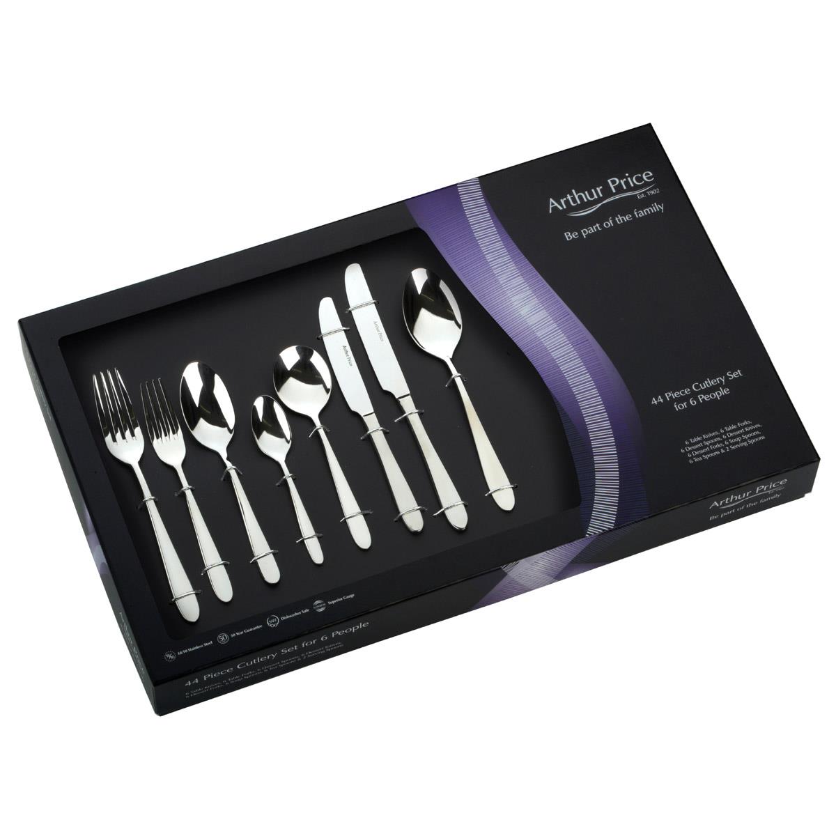 Arthur Price Everyday Classics Willow 44 Piece Cutlery Set Boxed Image