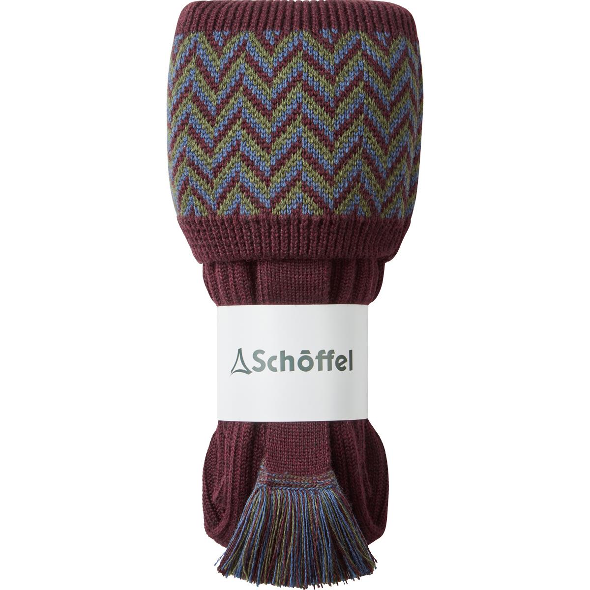 Wine Schoffel Mens Herringbone Sock