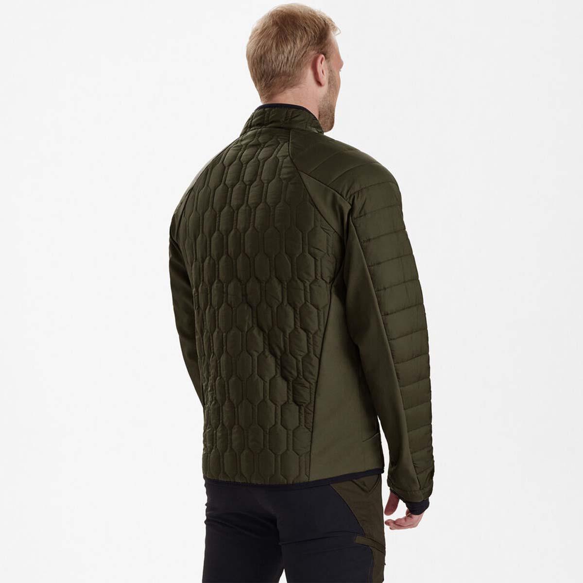 Forest Green Deerhunter Mens Mossdale Quilted Jacket on model back