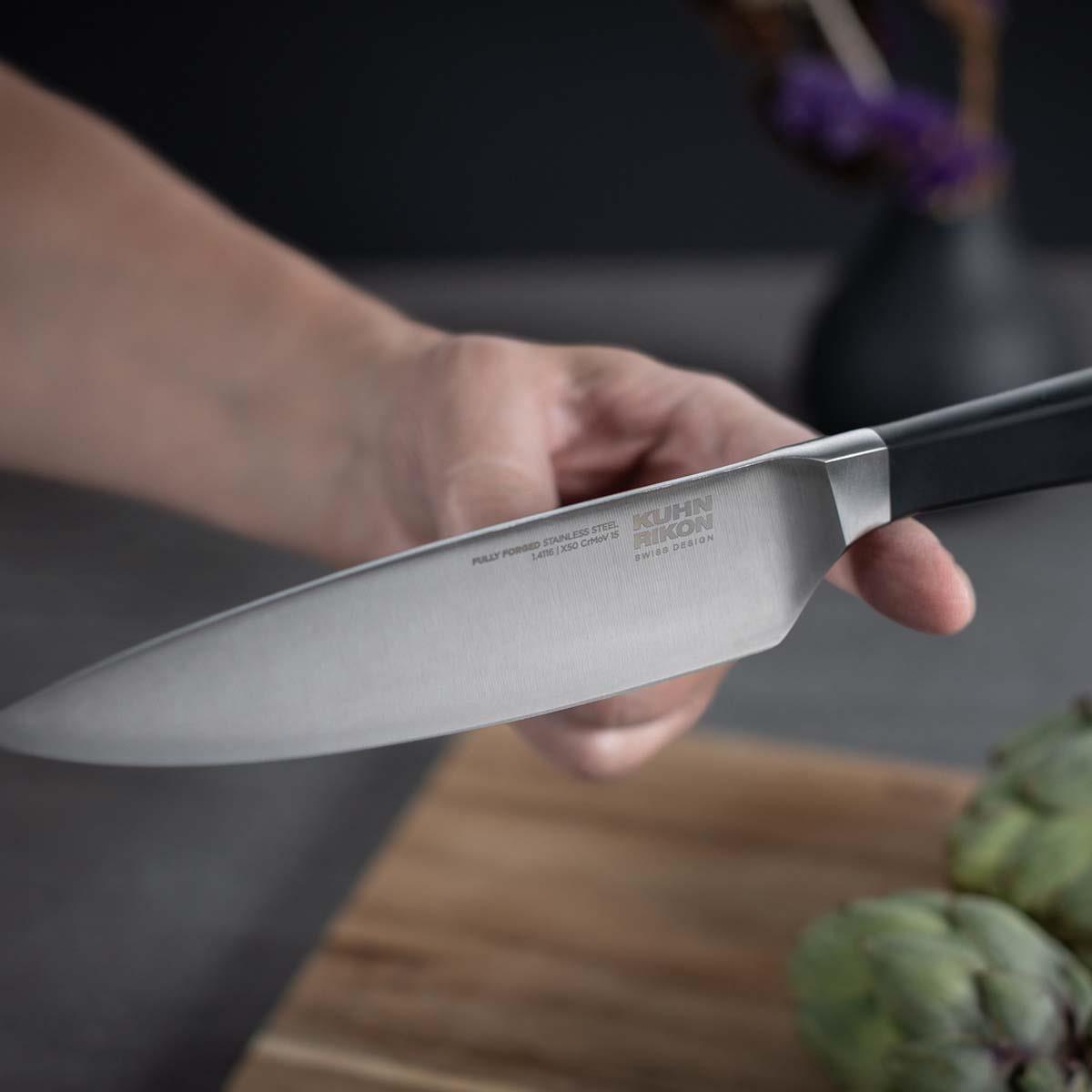 Kuhn Rikon Culinary Forged Chefs Knife Lifestyle Detail