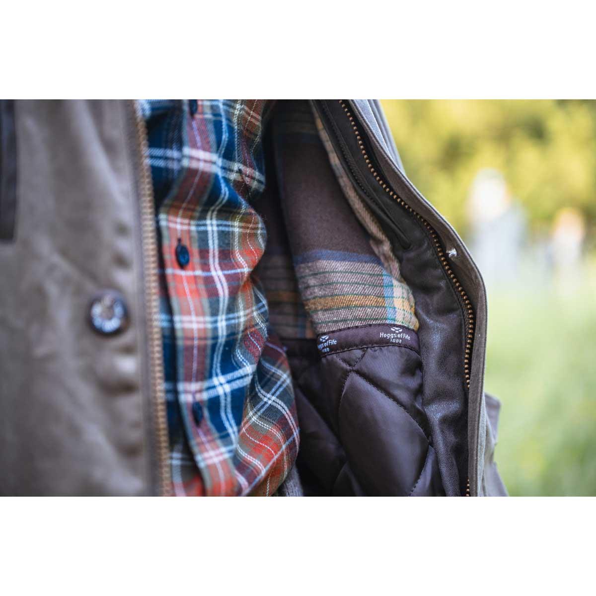 Hoggs Of Fife Mens Balerno Waxed Canvas Barn Coat