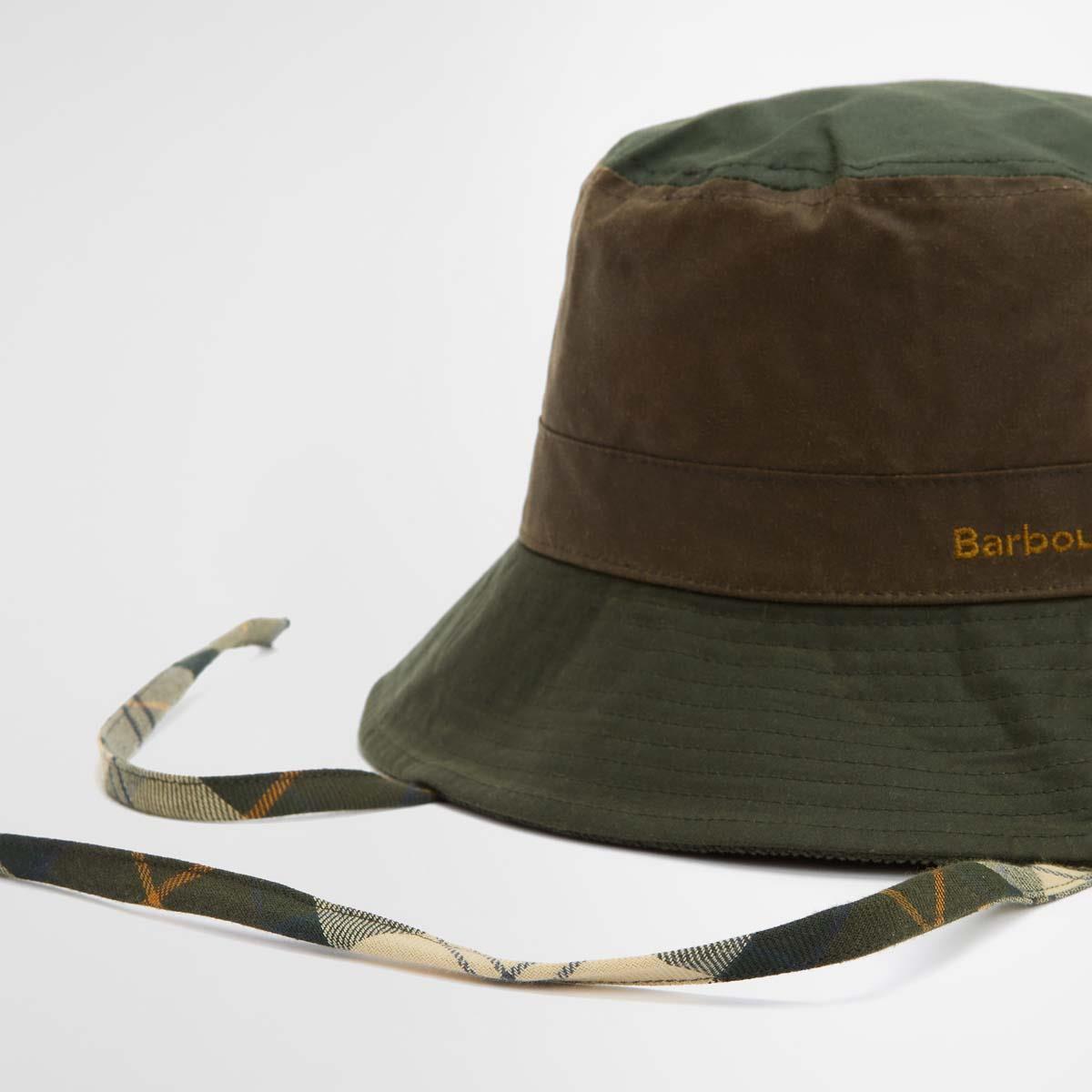 side Barbour Womens Brackley Wax Bucket Hat