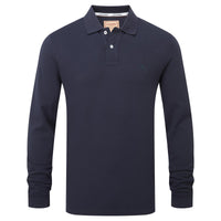Navy Schoffel Mens St Ives Long Sleeve Polo Shirt