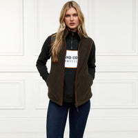 Racing Green Holland Cooper Womens Sporting Heritage Zip Henley On Model