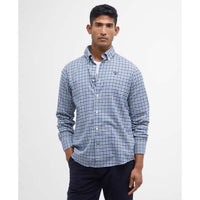 NAVY Barbour Mens Finkle Tailored Shirt FRONT