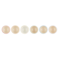 Le Creuset Stoneware Set of 6 Rainbow Egg Cups Top View