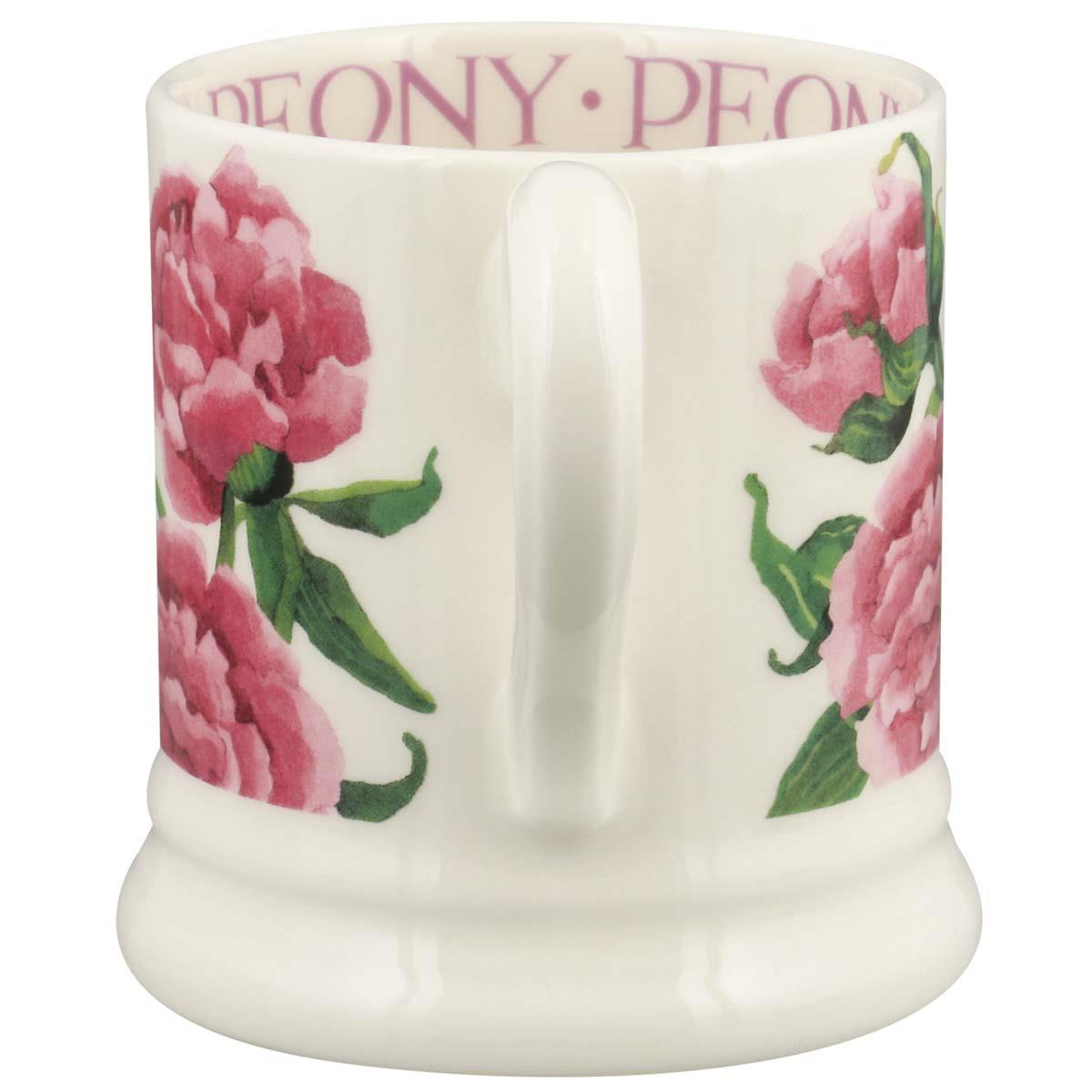 Emma Bridgewater Pink Peony Half Pint Mug BACK