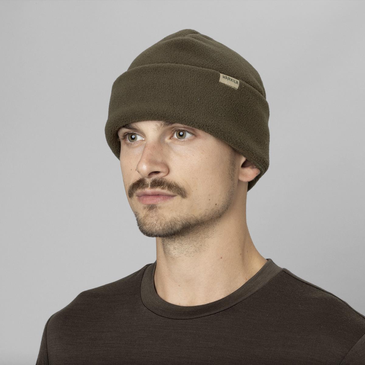 Willow Green Harkila Mens Trygve Beanie On Model