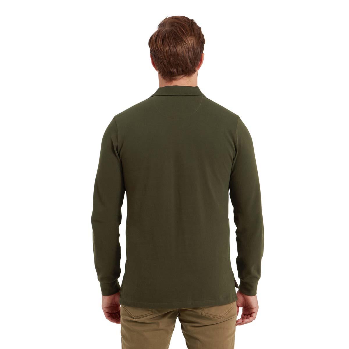 Green Schoffel Mens St Ives Long Sleeve Polo Shirt BACK