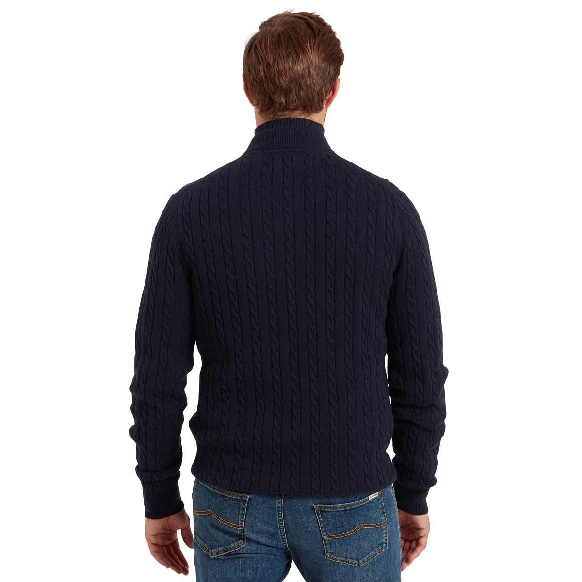 Schoffel Calton Cotton Cashmere Cable 1/4 Zip Jumper