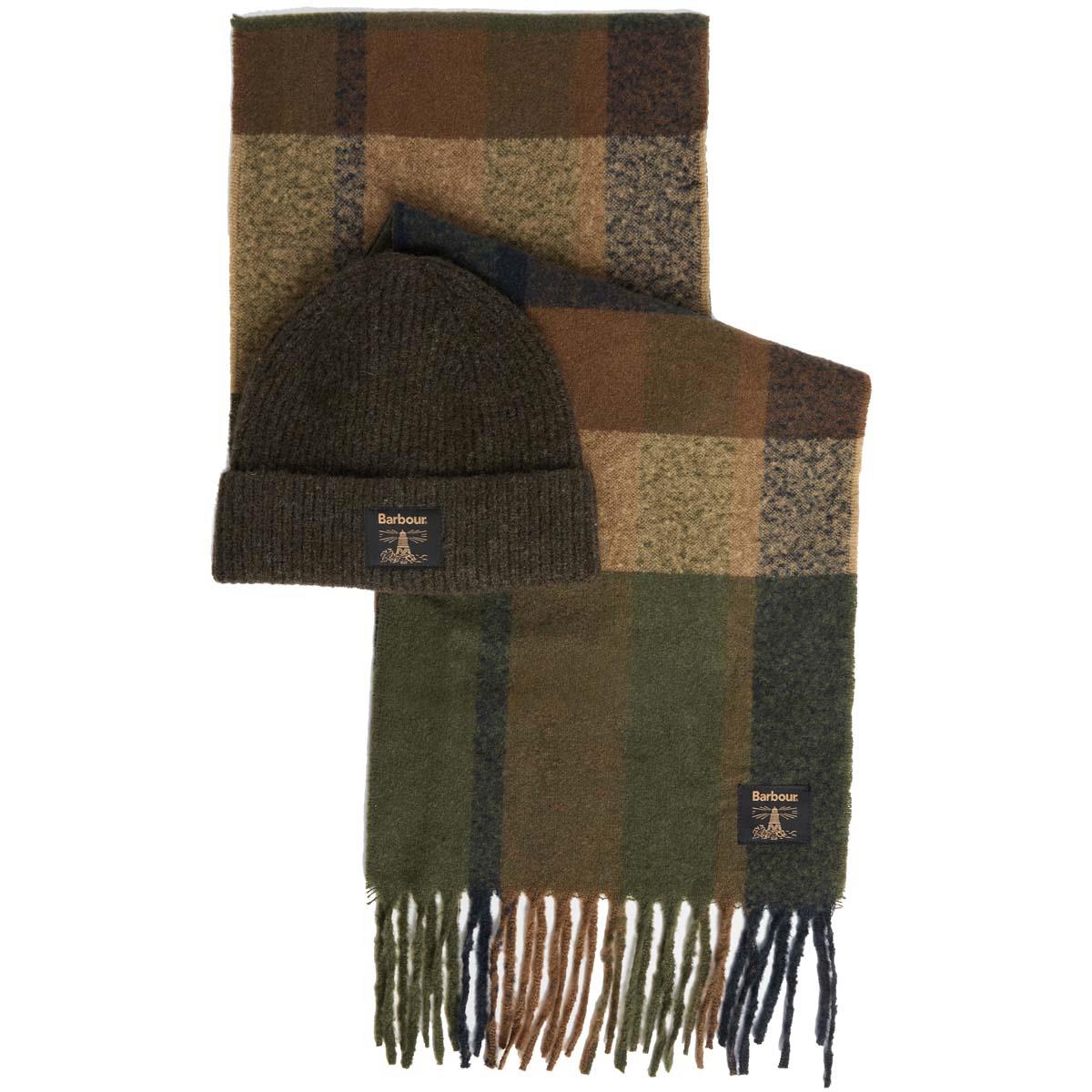 Barbour Mens Westerdale Beanie & Scarf Gift Set