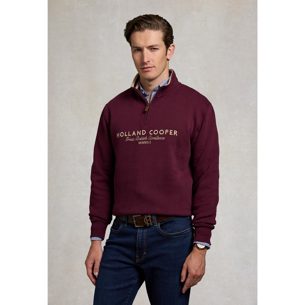 Holland Cooper Mens Heritage Quarter Zip Sweatshirt