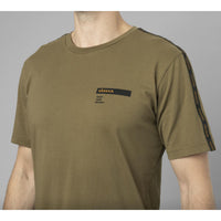 Dark Antique Bronze Harkila Mens Logo Band T-Shirt LOGO