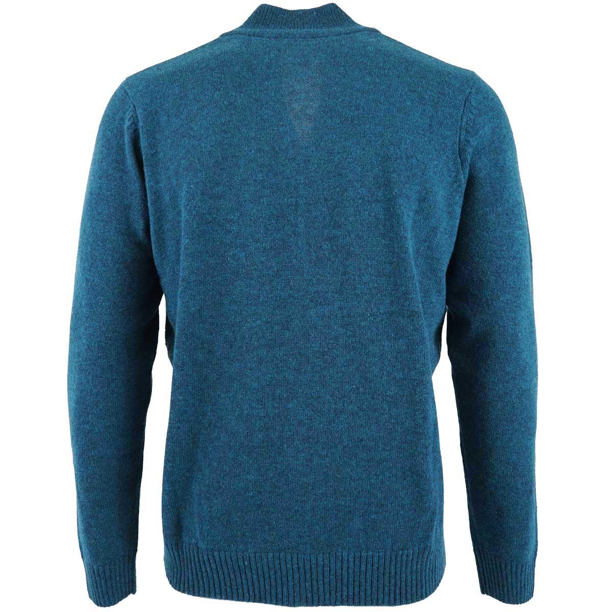 Albert and Maurice Netherton Zip Neck Lambswool Jumper Teal